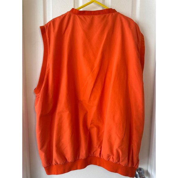Vintage Illinois Orange V-Neck Sleeveless Windbreaker Pullover Vest Sz 3X Vantag - Picture 4 of 8